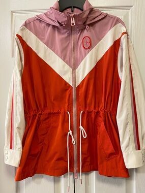 Coach Packable Chevron Windbreaker Jacket  (S)  Ptp 24" EUC